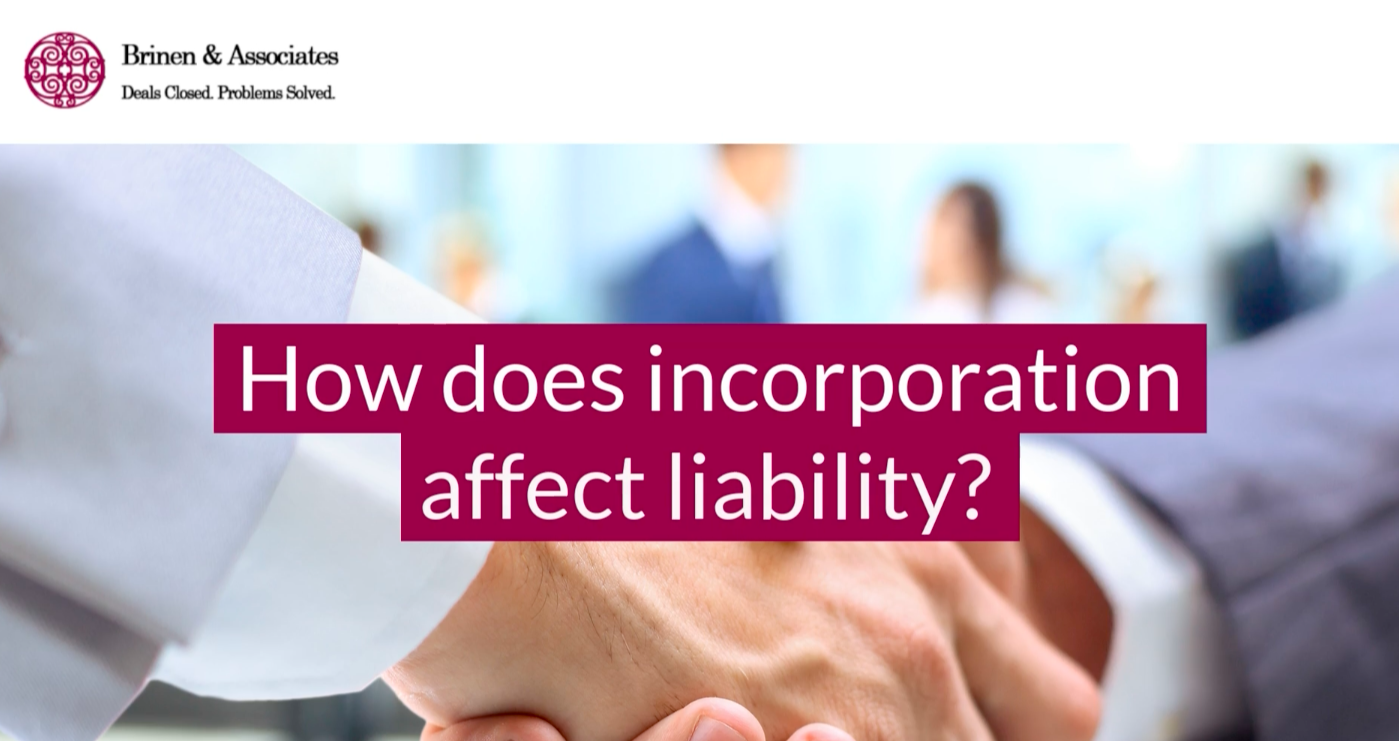 How Does Incorporation Affect Liability